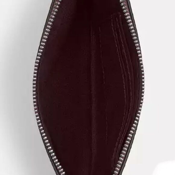 Coach Corner Zip Wristlet In Signature Canvas With Bow Print Bag Wallet Purse - Picture 9 of 9